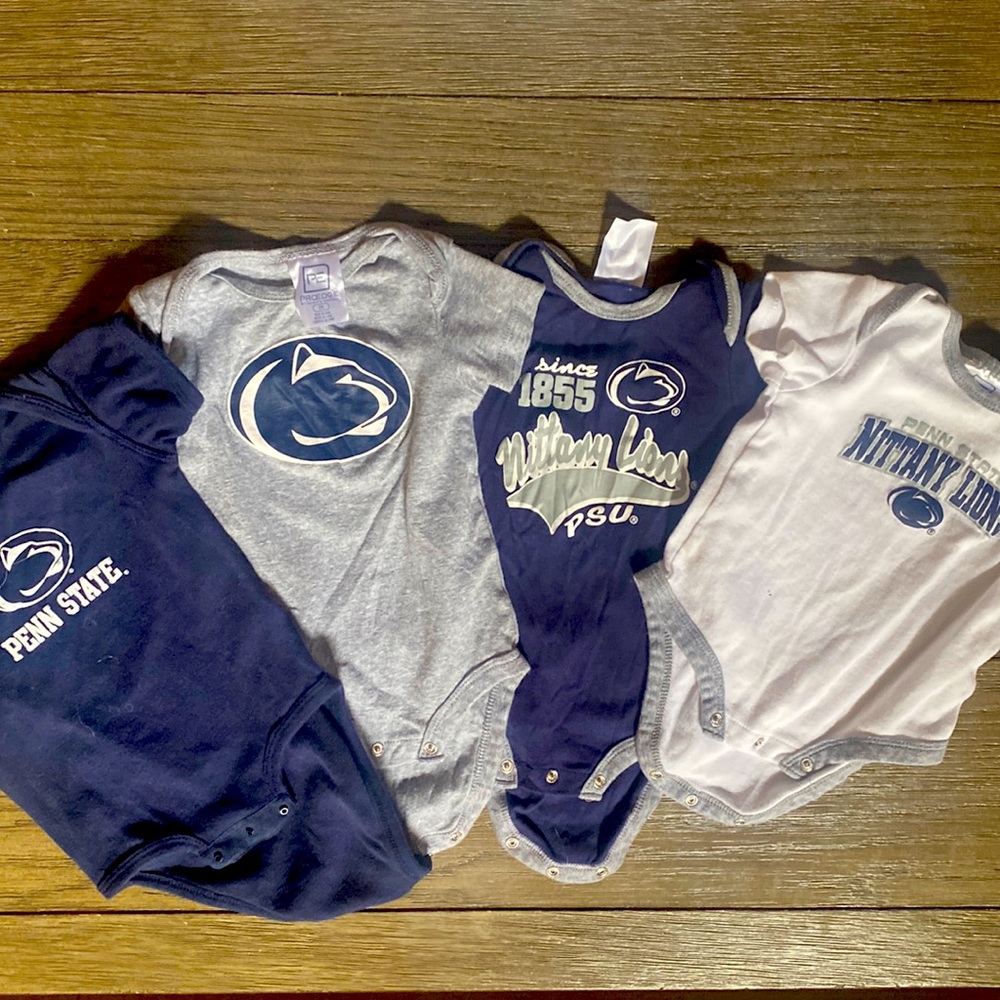 (4) PSU onesies - size 12 months
